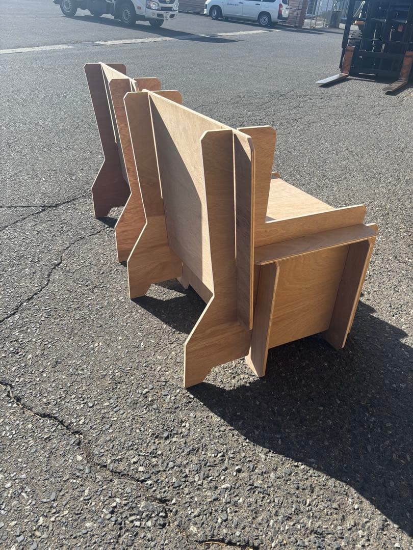 木製チェア 2脚セット 合板製　ペケ台　DIY