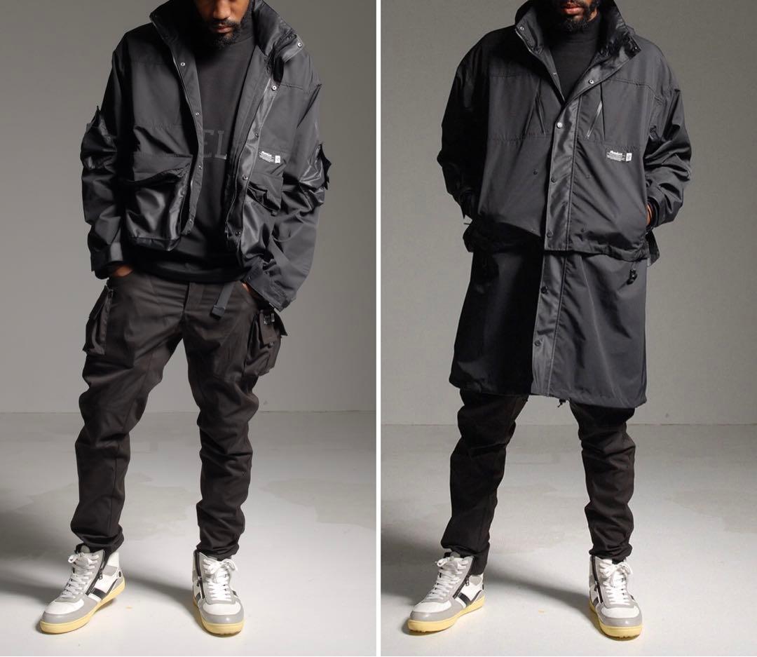 ラッセルノ ゴルフ 2Way カスタム ロング ジャケット ブラック 2XL 7