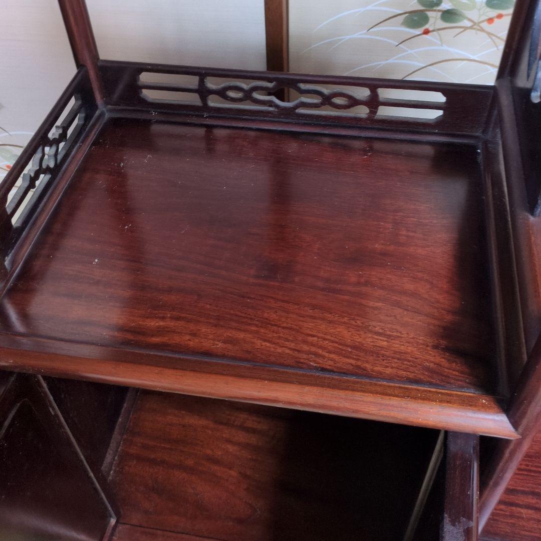 昭和レトロ 茶箪笥 シェルフ 唐木茶棚　飾り棚 アンティーク