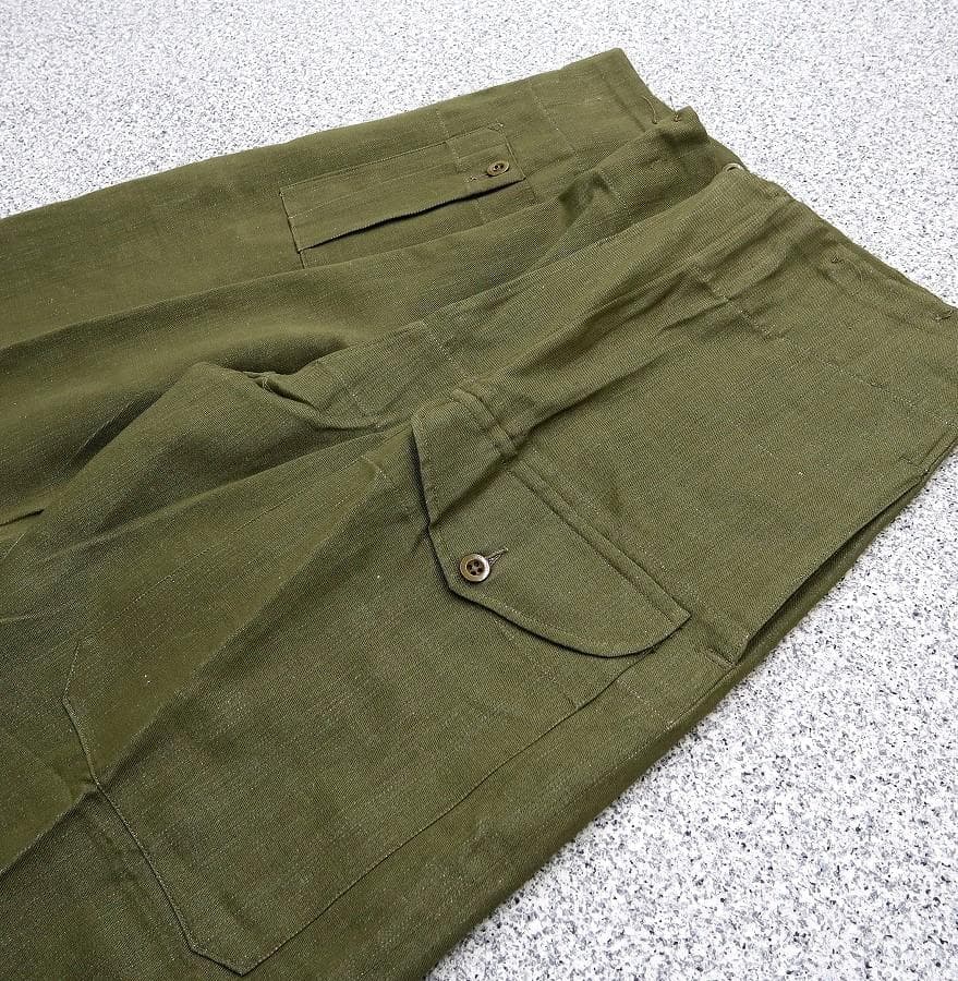 新品 50s 英軍実物 グリーンデニム オーバーパンツ オリジナル サイズ8