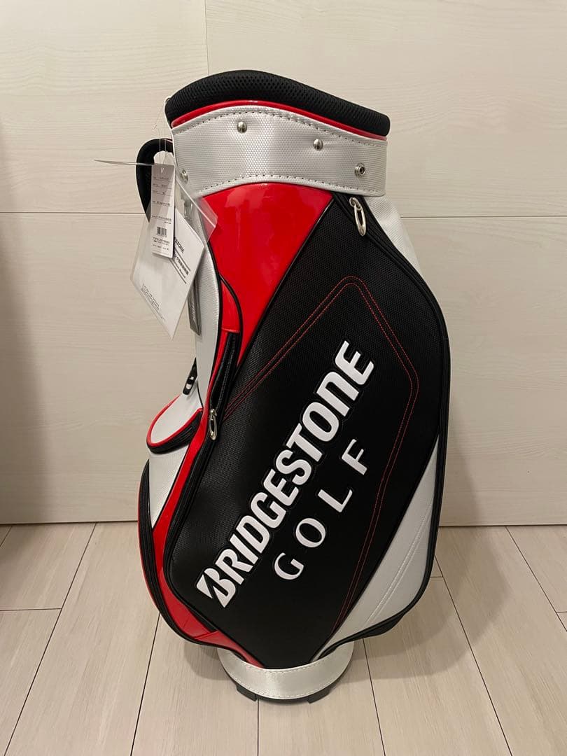 【新品未使用】ブリヂストン ゴルフ キャディバッグ CBG21Y（白×黒×赤）