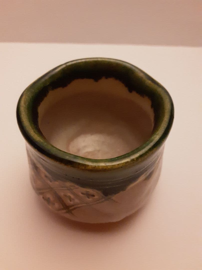 鳴海織部　ぐい呑　佐々木正