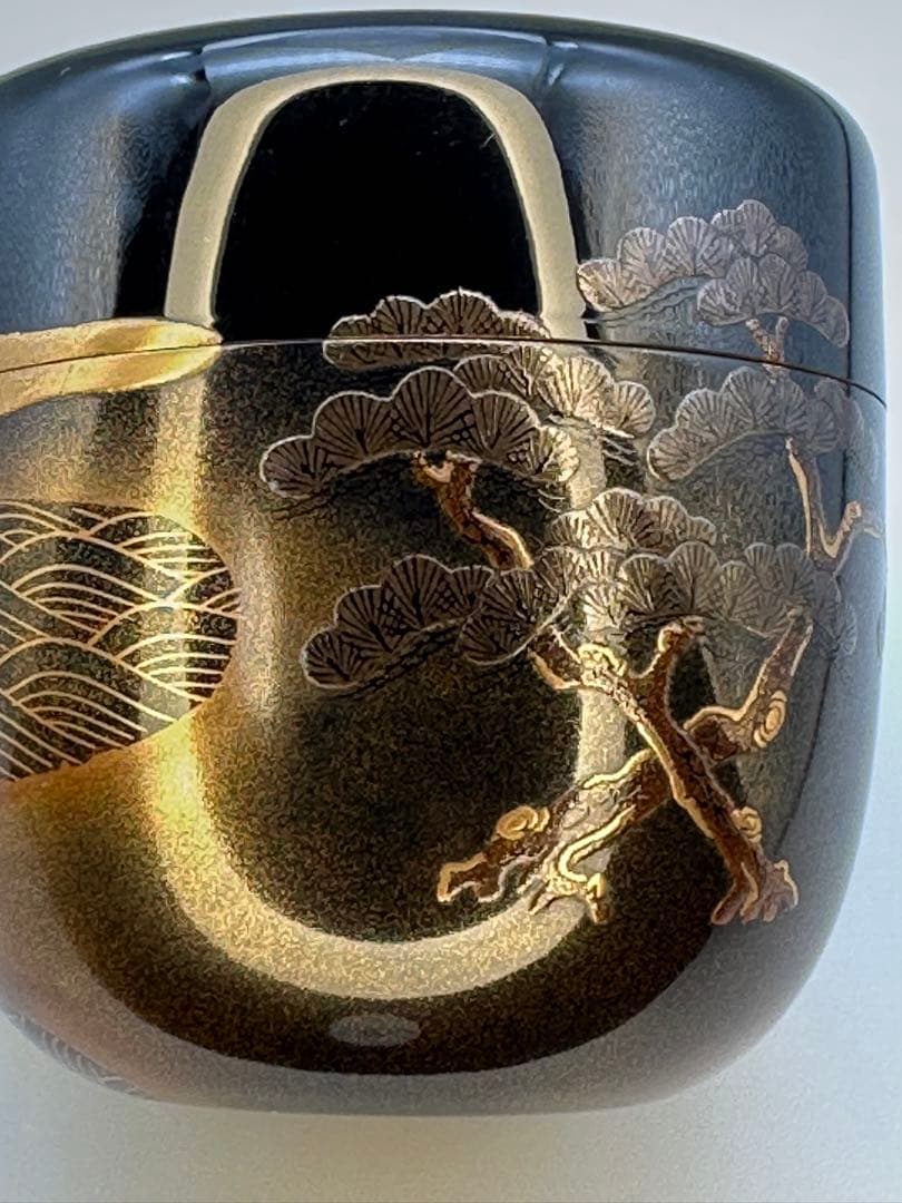 茶道具　棗　尚涛慶　日の出蒔絵