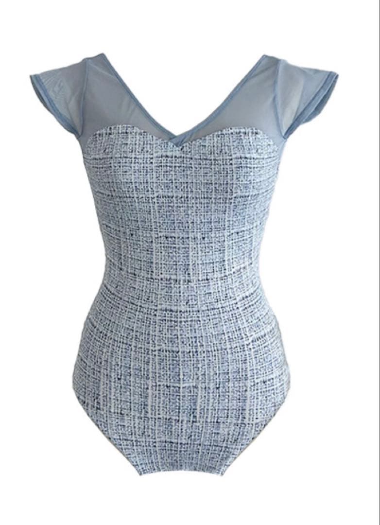 Stina レオタード type H half sleeve ツイード