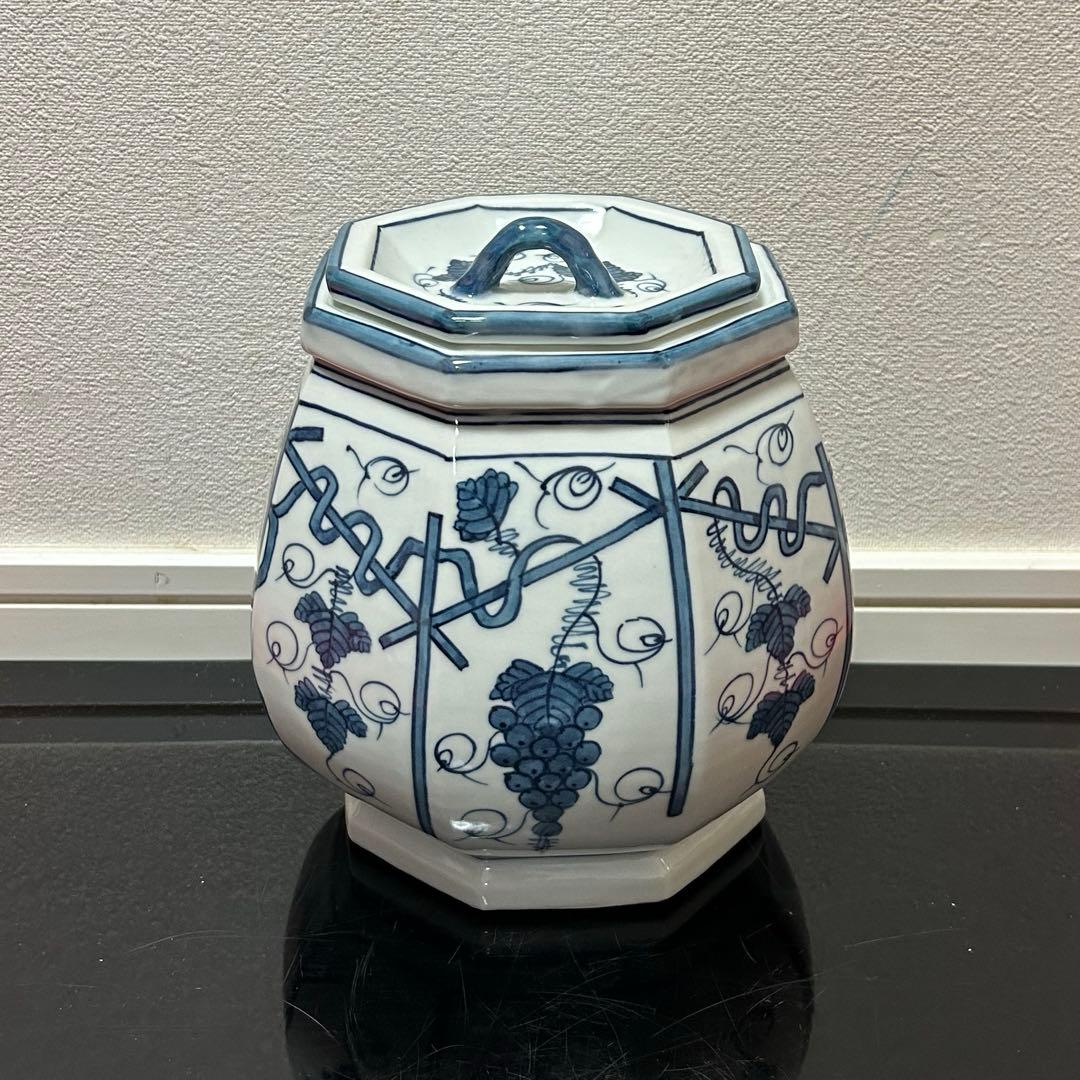 染付葡萄棚水指　茶道具懐石茶箱鵬雲斎坐忘斎淡々斎即中斎而妙斎棗茶杓茶碗香合棗釜