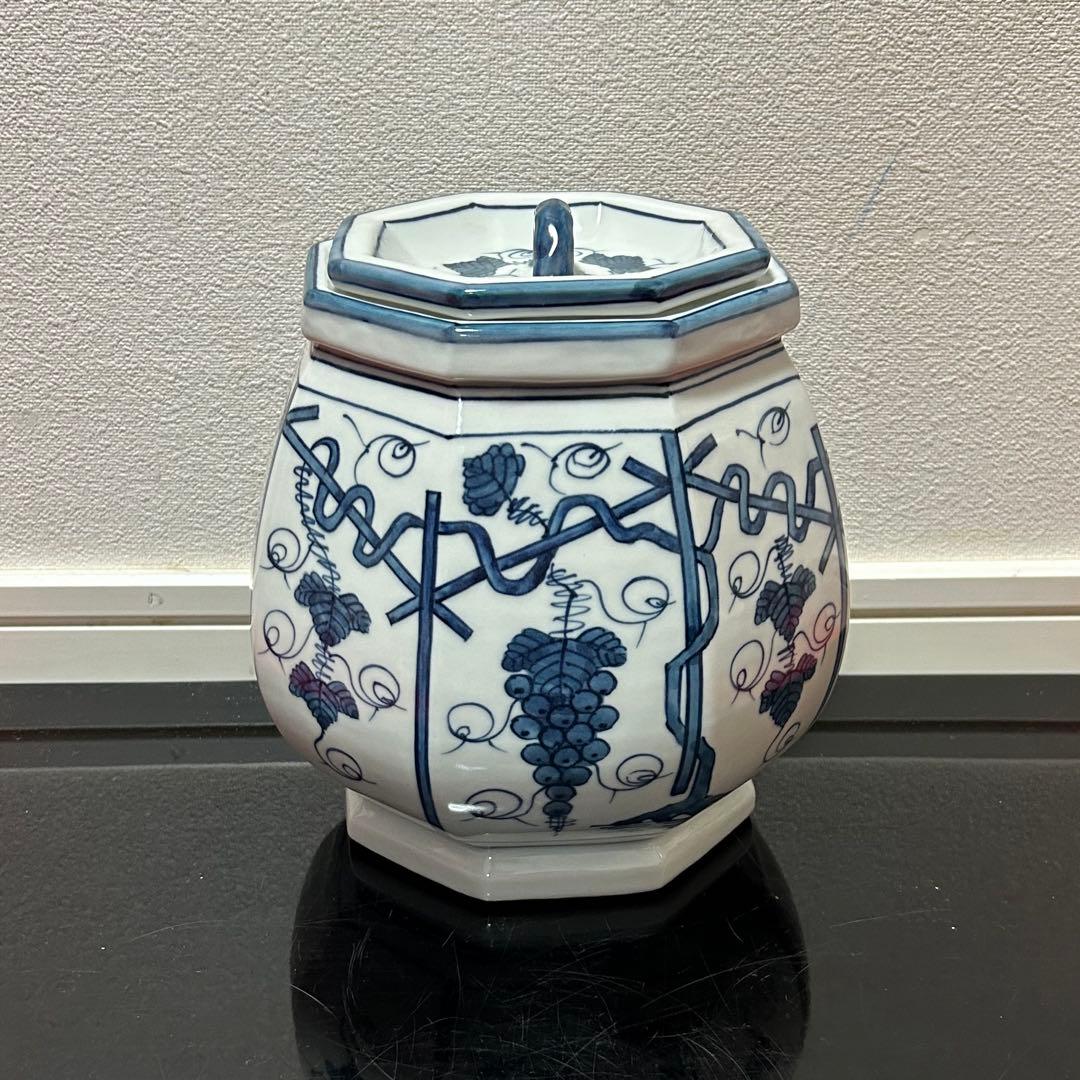 染付葡萄棚水指　茶道具懐石茶箱鵬雲斎坐忘斎淡々斎即中斎而妙斎棗茶杓茶碗香合棗釜