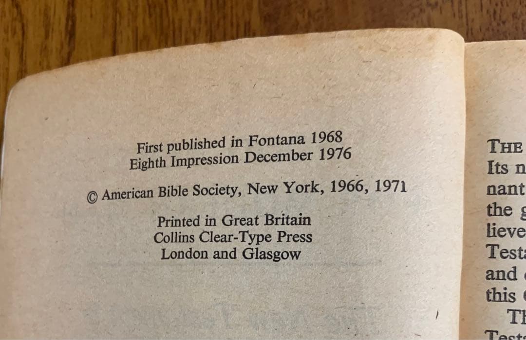 新約聖書英訳Good News For Modern Man1967年第八刷