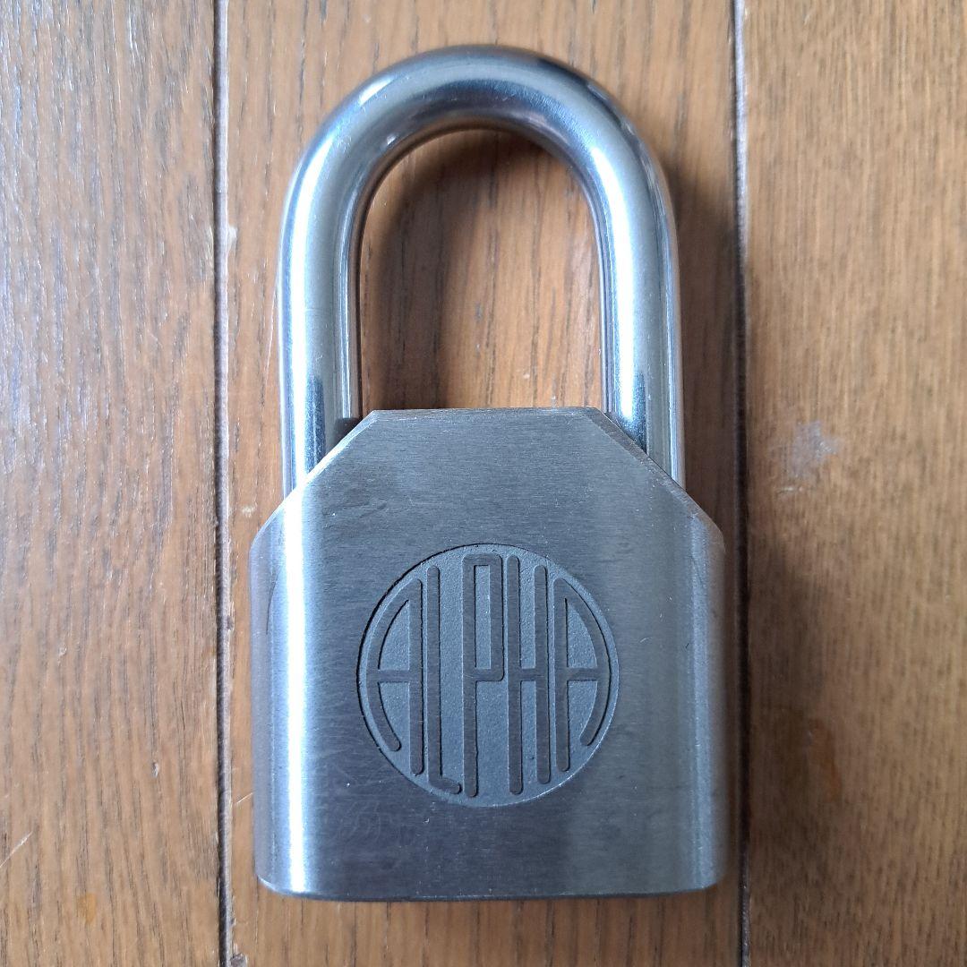 ALPHA ステンレス 南京錠 NO.2780-65 鍵3本付き