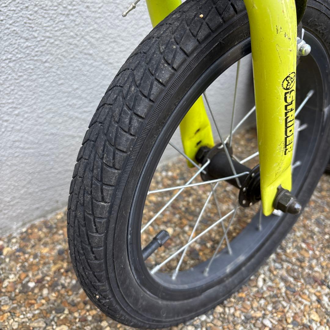 梅*大様 STRIDER 14X イエロー ペダルなしバイク