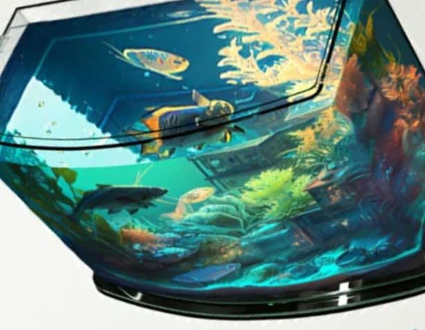 アクアシステム　アートルノアール　600　オールガラス水槽60cm