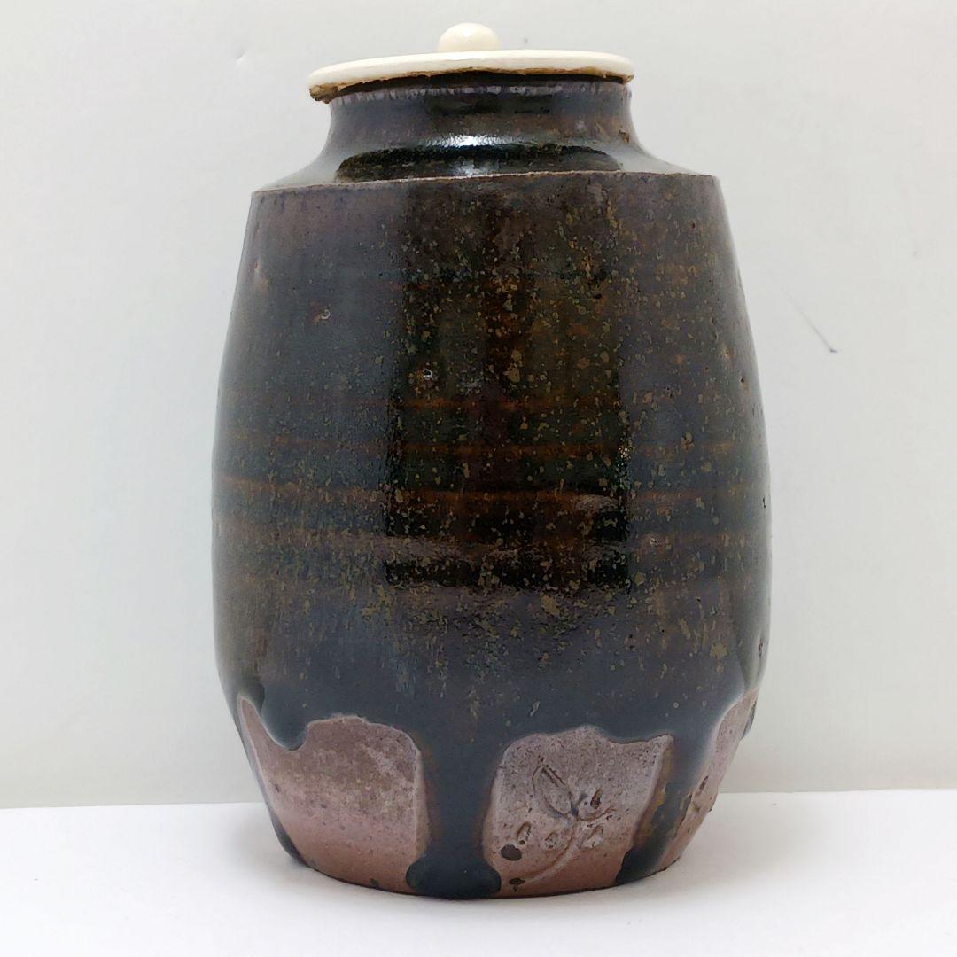 y2532-10 丹波焼 森本陶谷作 茶入 共箱