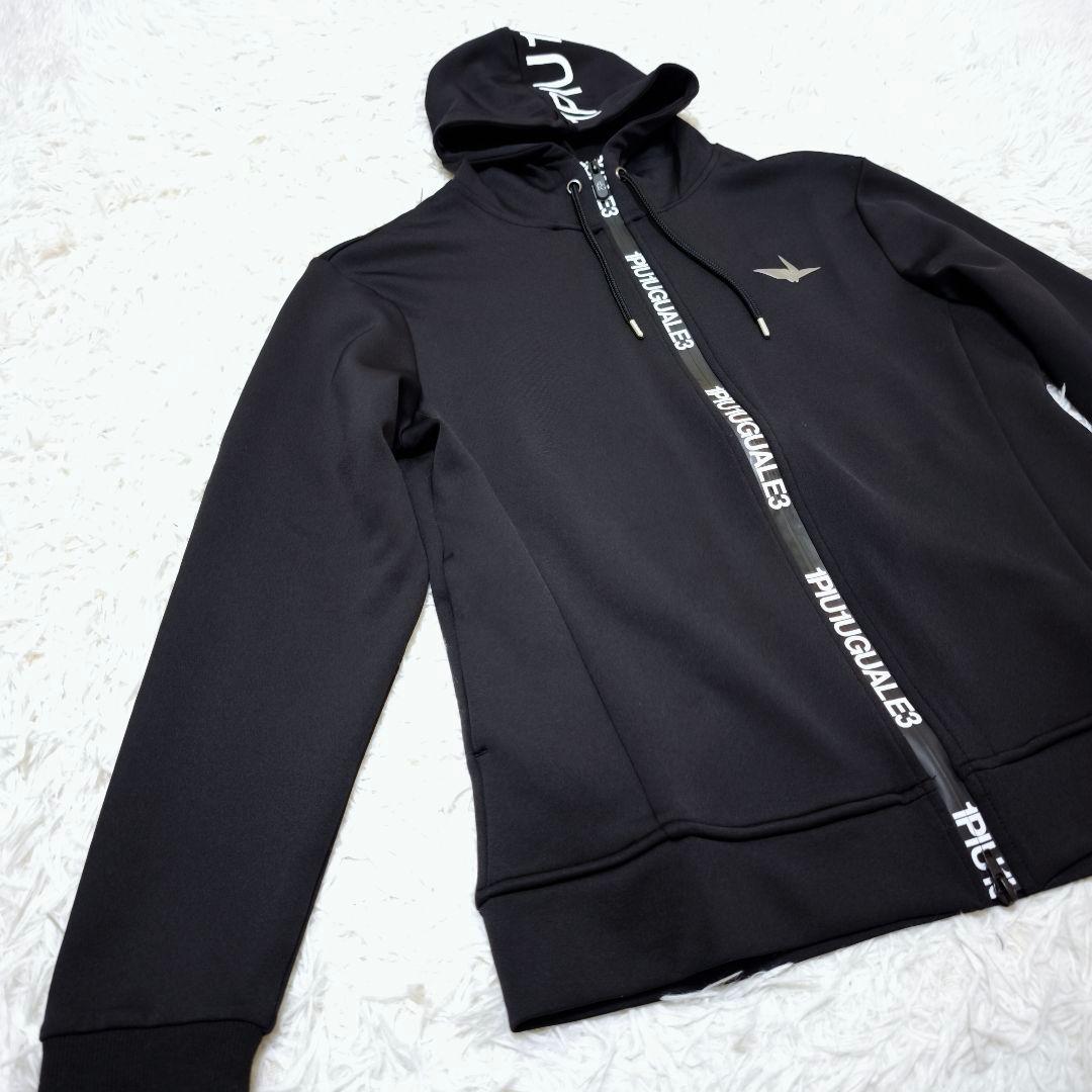 未使用級 1PIU1UGUALE3 GOLF ストレッチジャージセットアップⅤ黒