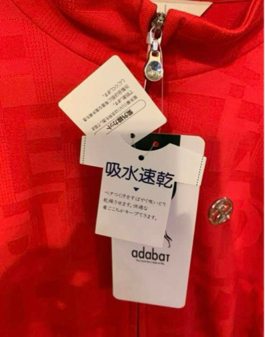 未使用タグ付き アダバット ワンピース 赤 ゴルフウェア