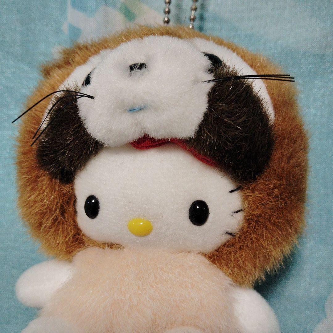 サンリオ ハローキティ しっぽ倶楽部 アライグマ マスコットホルダー ぬいぐるみ