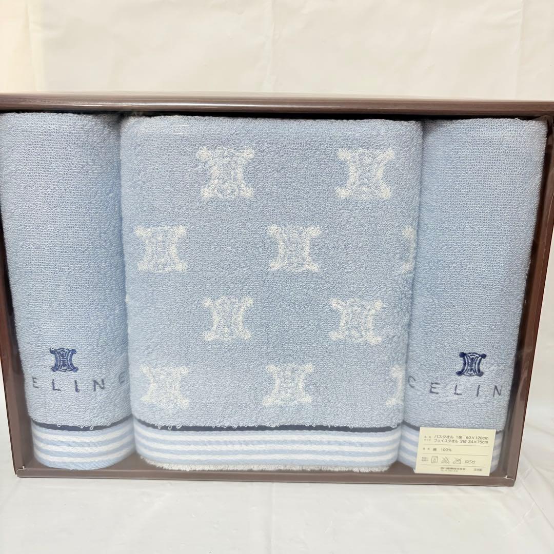 CELINE セリーヌ　マカダム　トリオンフ　バスタオル　フェイスタオル