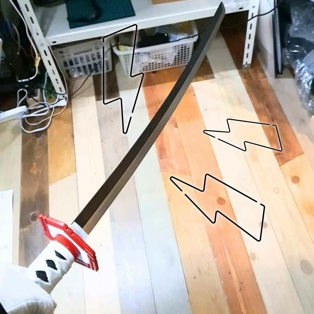 富岡義勇　日輪刀　コスプレ　金属　刀　剣　国内100cm 【残3】