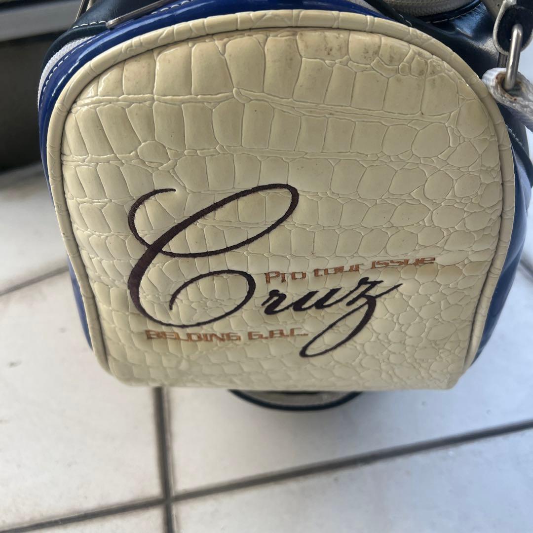 BELDING キャディバッグ ホワイト/ブルー