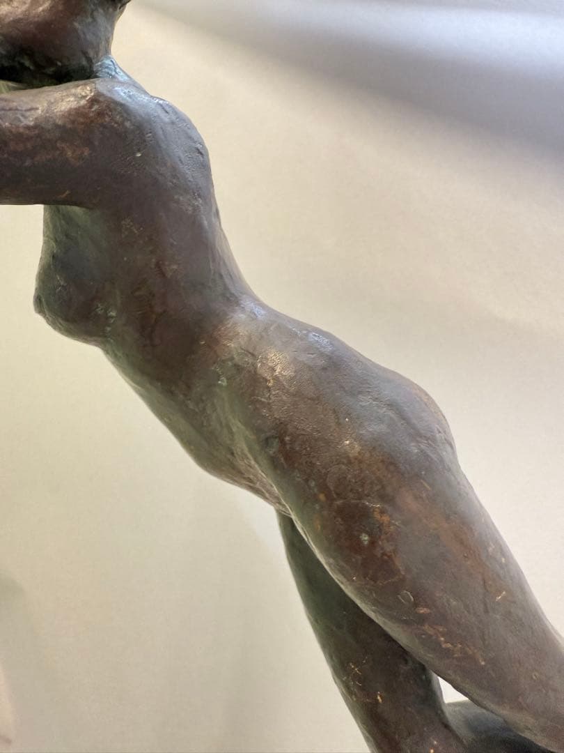 少女像　ブロンズ　 銅製 高46cm 重3300gサイン有　レア