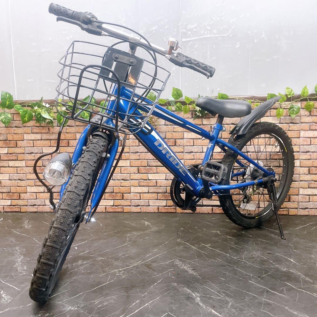 【18】子供用自転車 子供車 DRIDE ブルー 20インチ 外装変速付き