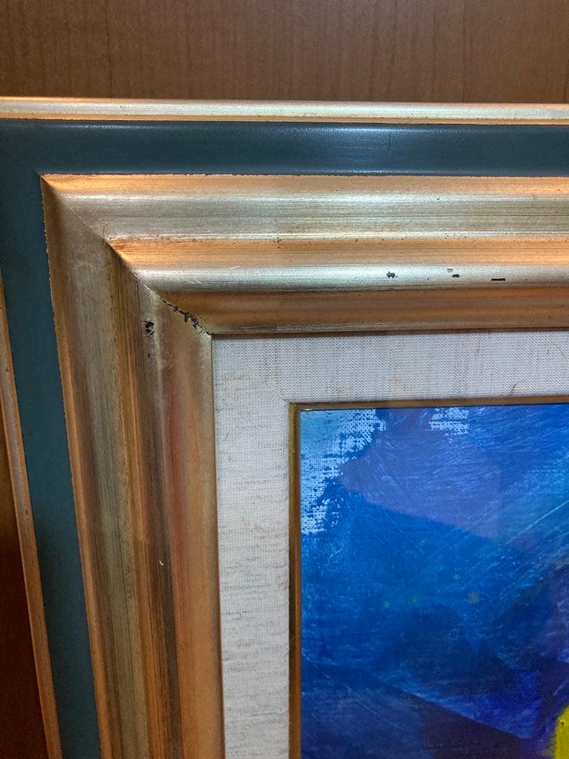 宇都山喜八郎　バラの肉質油彩画 やや傷や汚れあり