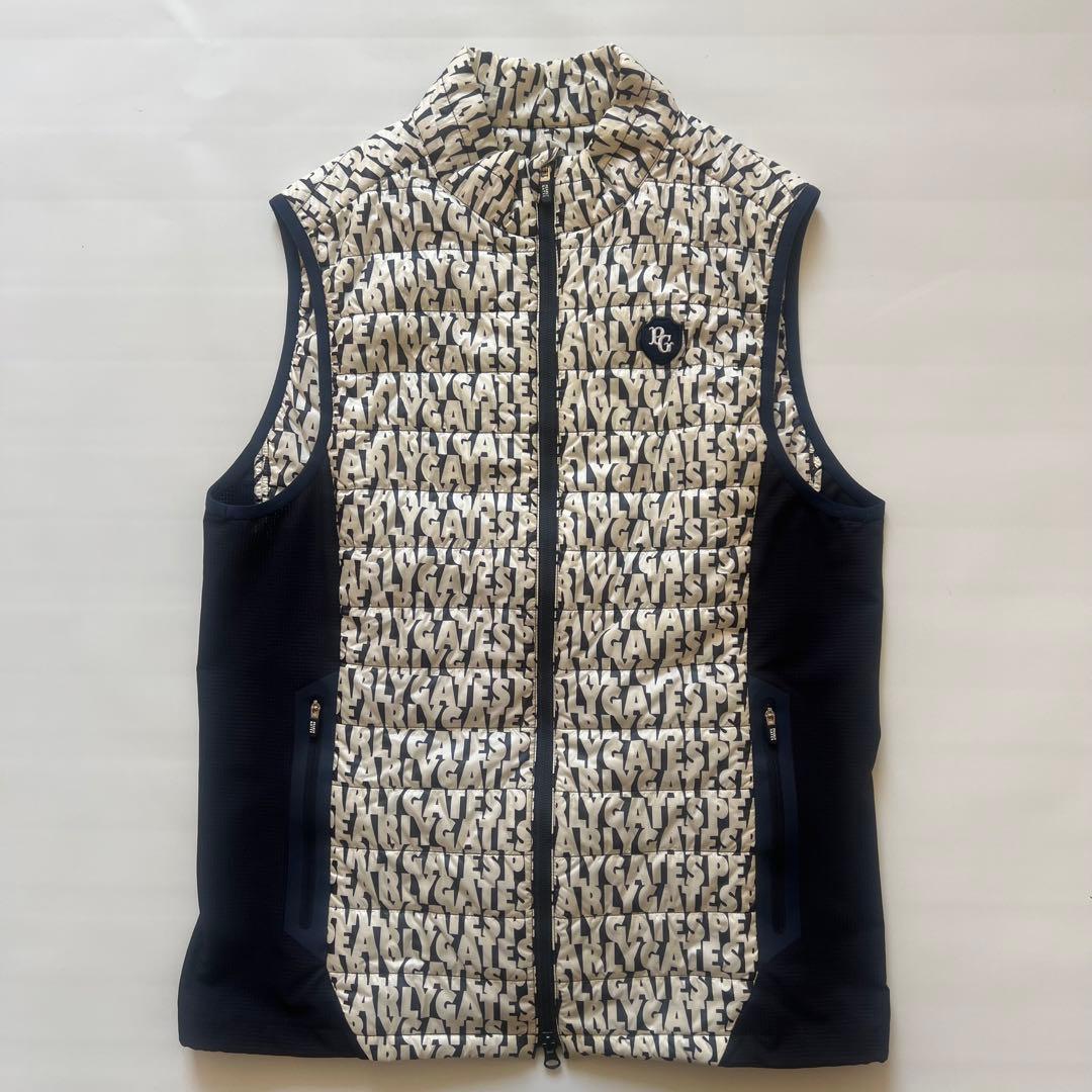 Pearly gates パーリーゲイツ　総柄　ダウンベスト　中綿　メンズ L