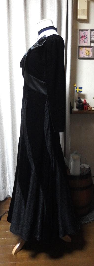 【社交ダンス】チャコット　 Dance　黒ベロア　スタンダードドレス