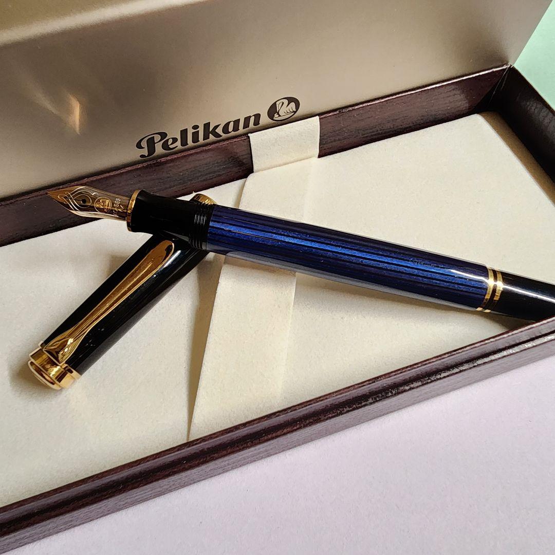 ペリカン スーベレーン M400 青縞【極美品、中字、万年筆】