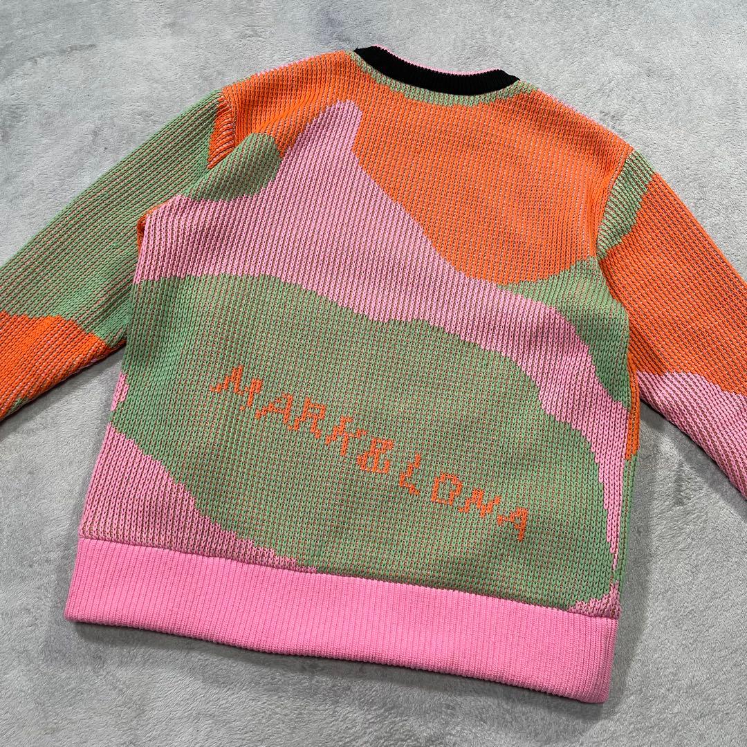 マークアンドロナ セーター ニット　ゴルフウェア　マルチカラー　カモフラ 50