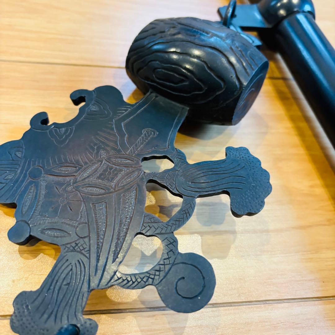 囲炉裏　自在鉤　打ち出の小槌　福壽　アンティーク　時代物　古民家　古民具　古道具