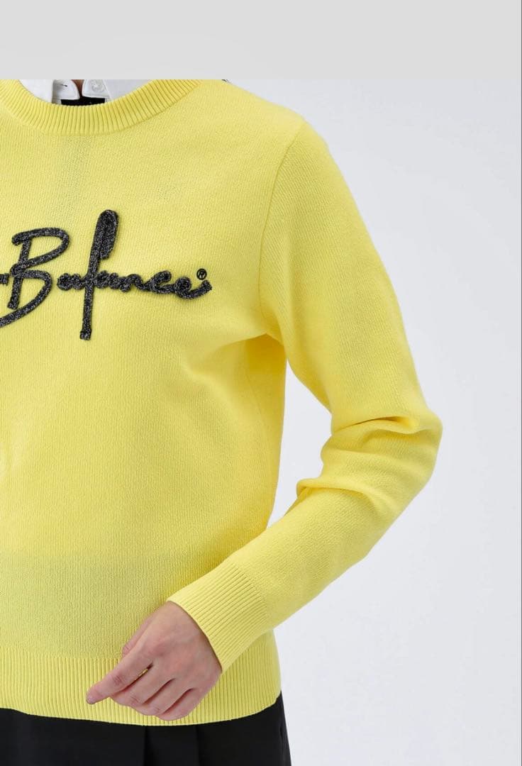 2025年山下美夢有プロ着用☆ニューバランス クルーネックニットプルオーバー