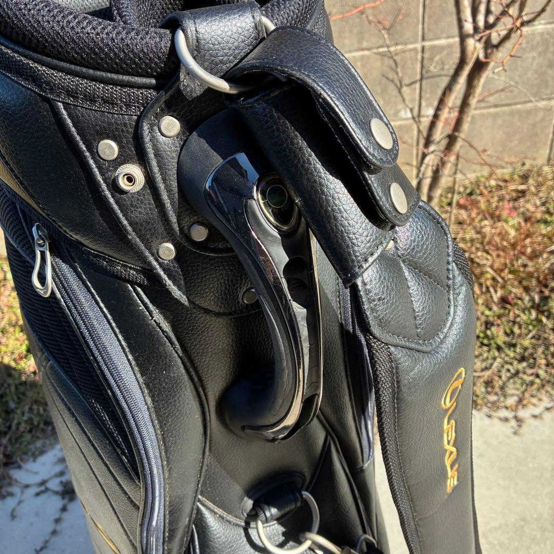 レクサス ミズノ キャディバッグ ブラック ゴールド 合皮 フード付き 綺麗