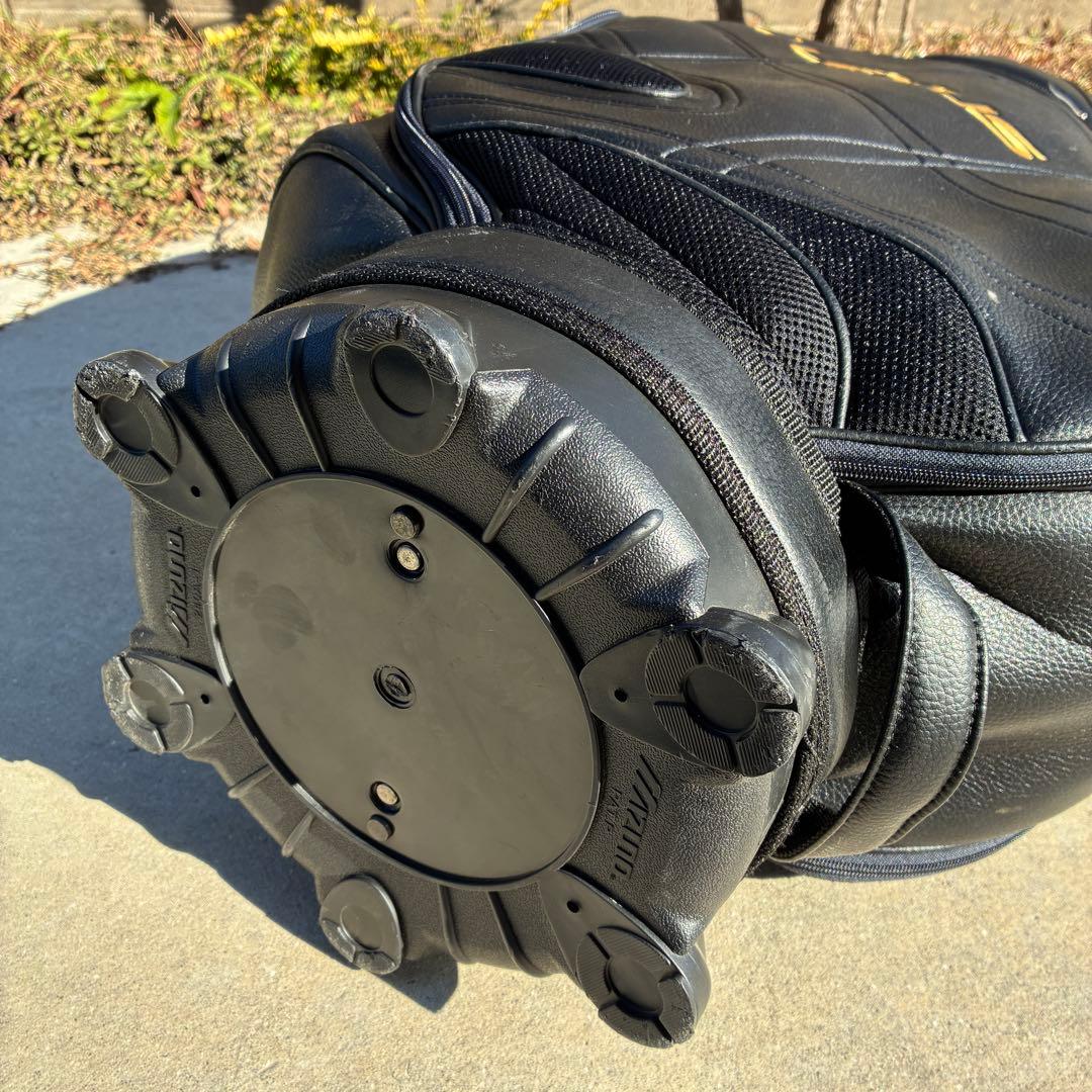 レクサス ミズノ キャディバッグ ブラック ゴールド 合皮 フード付き 綺麗