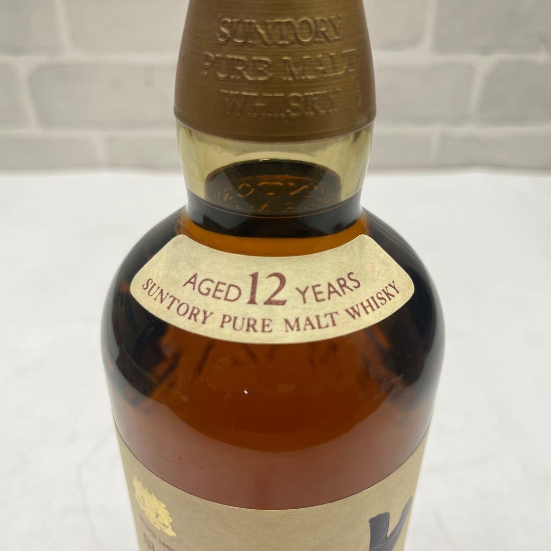未開栓品 サントリー 山崎12年 向獅子マーク ウイスキー 760ml 木箱付