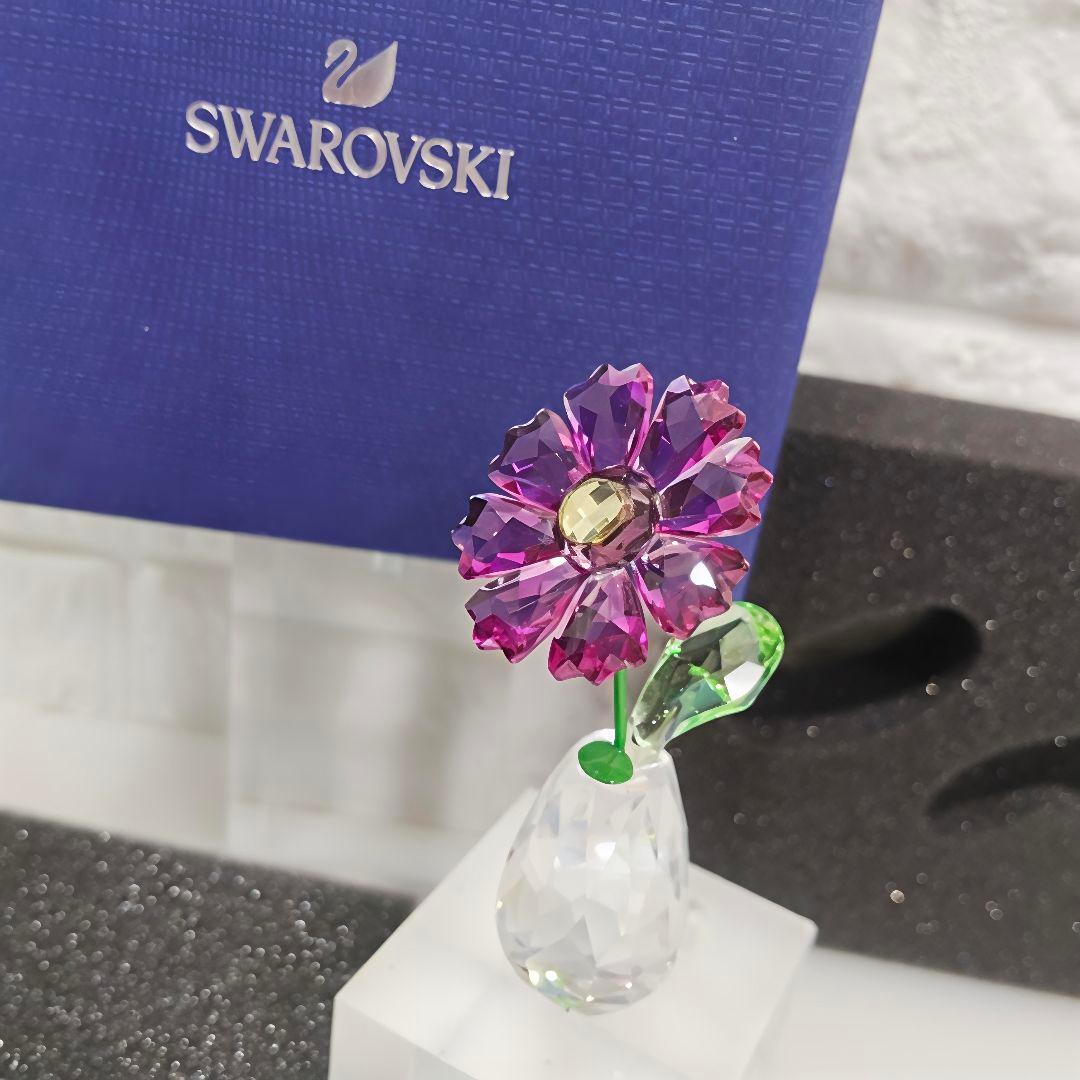 【美品】スワロフスキー 置物 フラワードリーム ガーベラ クリスタル 箱付 花