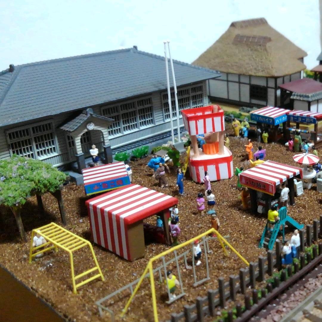 ジオラマ　昭和の街　里山
