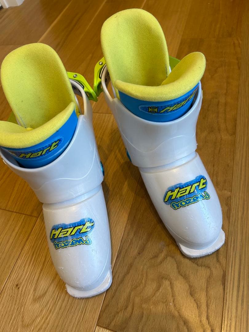 【最終値下げ】KAZAMAスキー板107cm、ブーツ、ストック3点セット