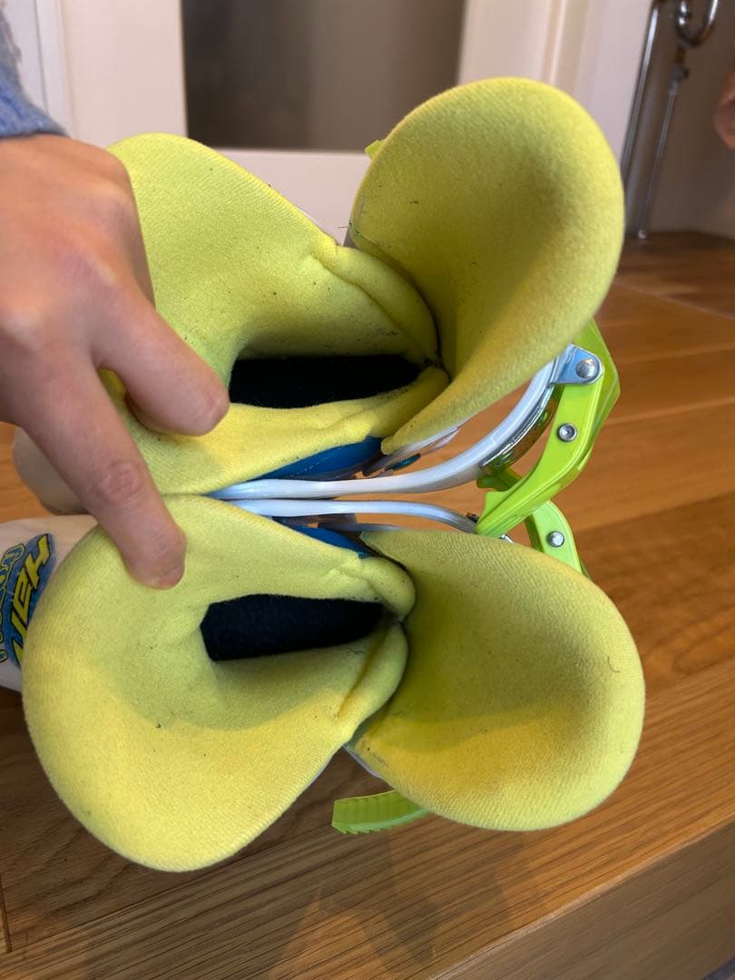 【最終値下げ】KAZAMAスキー板107cm、ブーツ、ストック3点セット