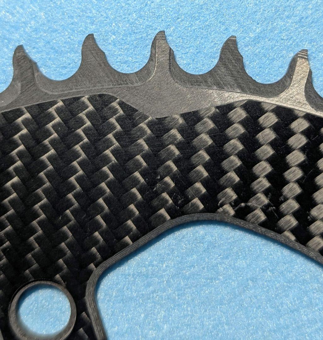 union jack カーボンチェーンリング 3K柄 54T pcd130