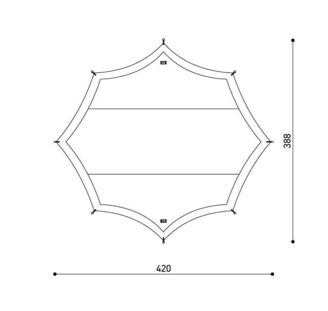 ムラコ　OCTA 4 タープ ブラック