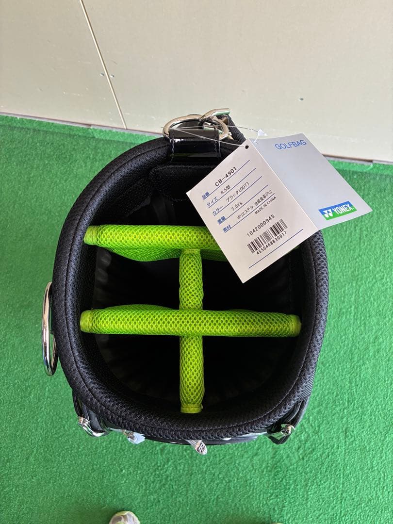 YONEX ゴルフバッグ キャディバッグ ブラック/シルバー（フードあり）