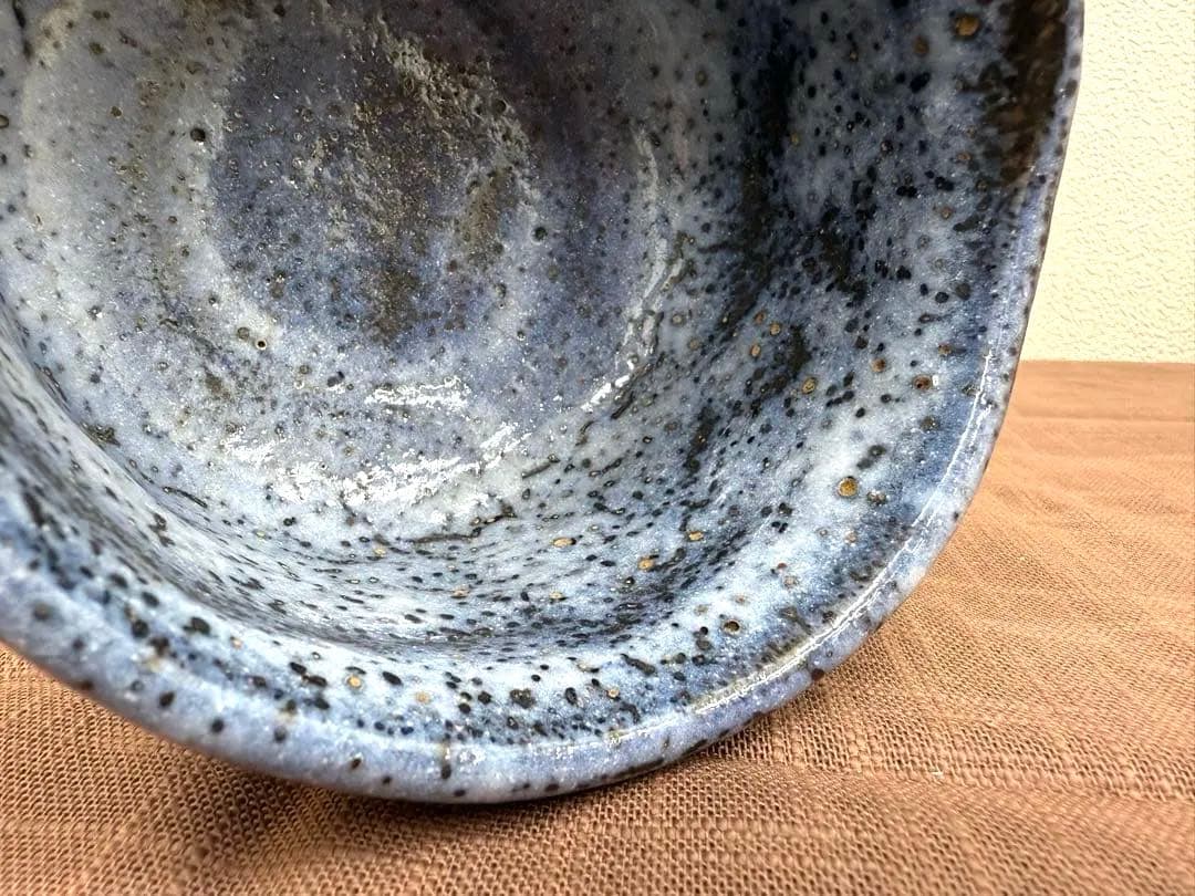 水野守山　青志野茶碗　共箱　美濃寿窯　美濃焼名工　岐阜県土岐市