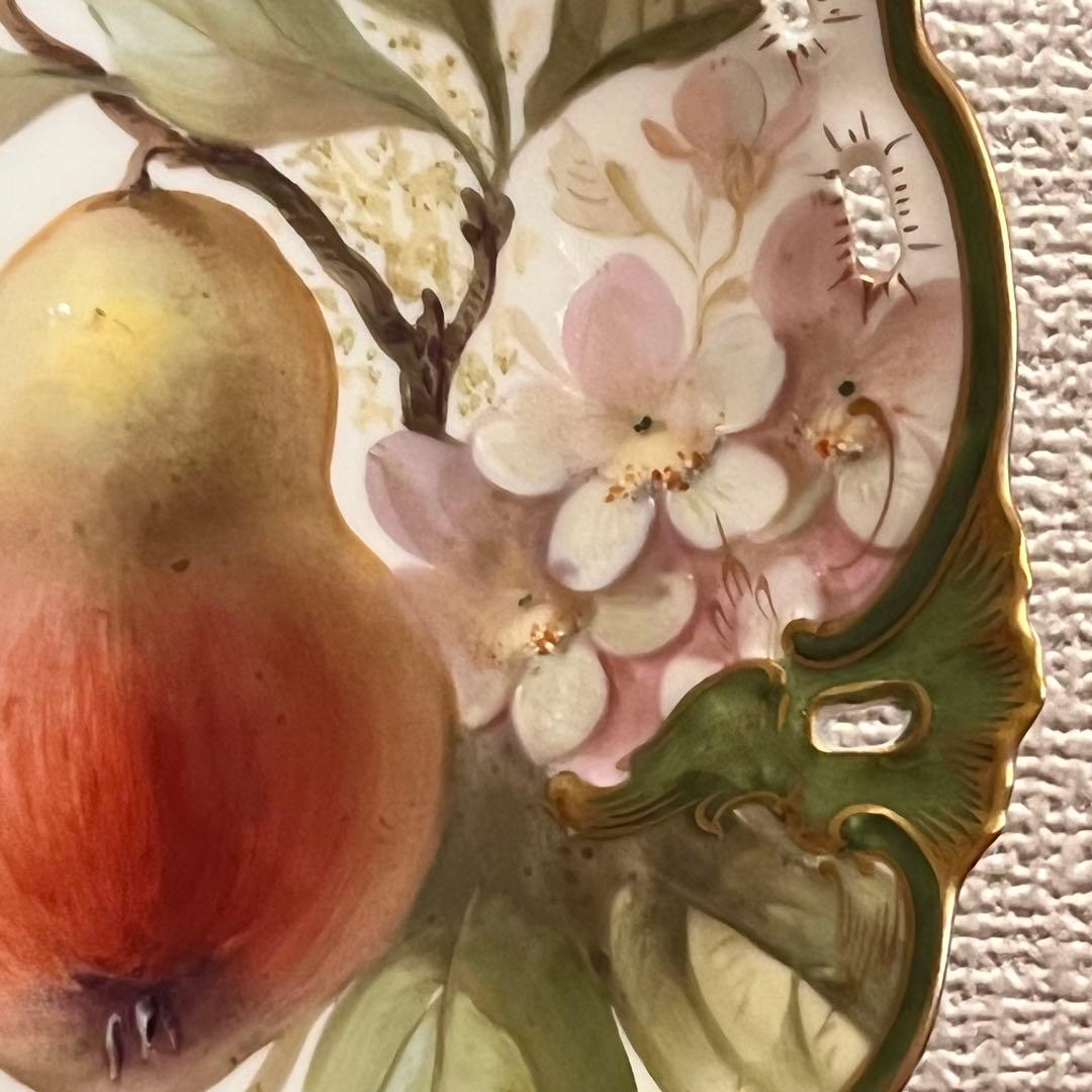 アンティーク　ニュンフェンブルク　静物画　手描き　陶板画　絵皿　超美品　プレート