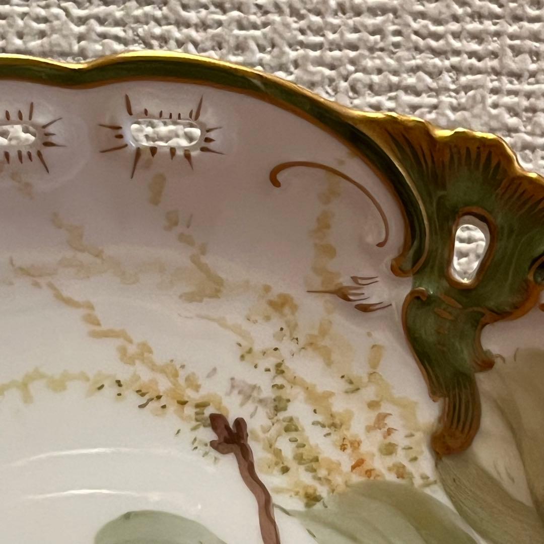 アンティーク　ニュンフェンブルク　静物画　手描き　陶板画　絵皿　超美品　プレート