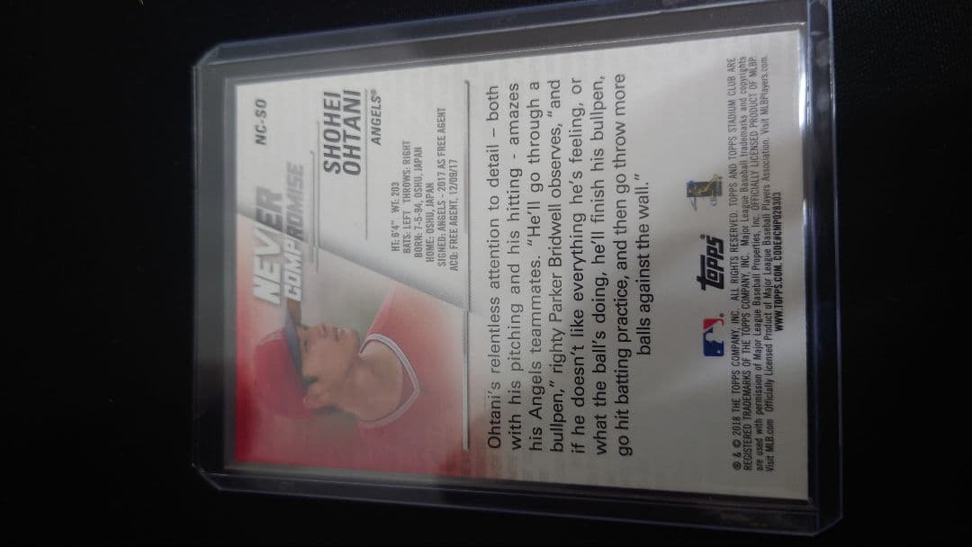 Topps2018 STADIUMCLUB 大谷翔平 RC ルーキーカード