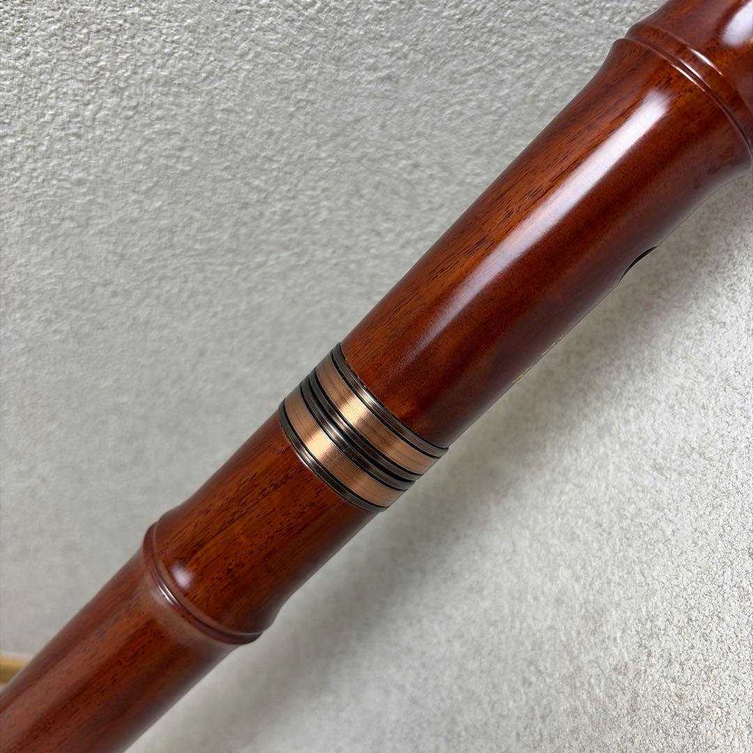 【極美品】尺八 銘あり 清風 1印 1尺8寸 5孔 銅三線