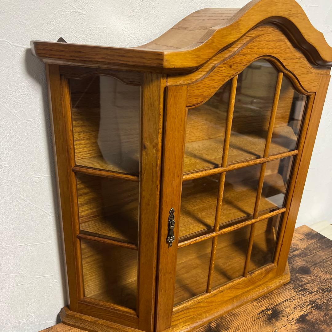 ヴィンテージ　ウォールキャビネット　　壁掛け　ケース　アンティーク　オーク材