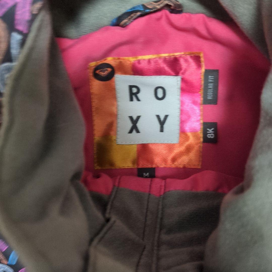 ROXY　スノボウェア　上下セット　Ｍ　ロゴ　総柄　カラフル　ピンク
