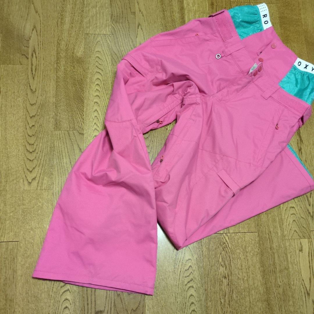 ROXY　スノボウェア　上下セット　Ｍ　ロゴ　総柄　カラフル　ピンク