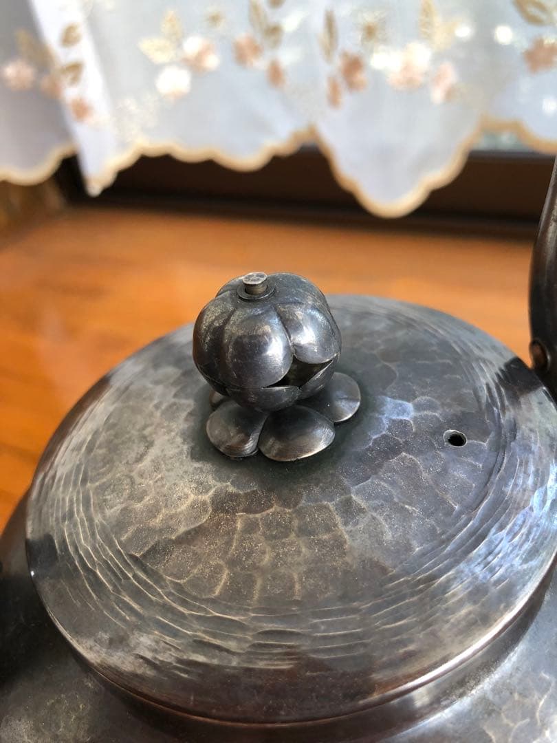 秀夆堂造　急須　いぶし銀