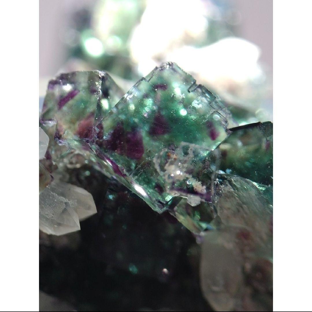 フローライト　クォーツ　オコルス　ナミビア産　鉱物　標本